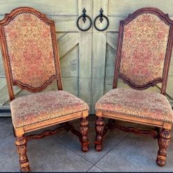 🌟$225/Send Offer🌟Antique American Empire Solid Wood Trim Carving Chairs (2x Captain w/ Arms, 4x without Arms)🌟