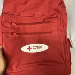 American Red Cross Emergency Preparedness Kit Red Backpack Only