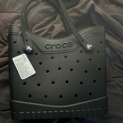 Black Croc Tote Bag Size Medium 