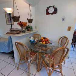 Rattan Dining Table With Chairs 