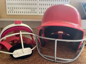 GIRLS SOFTBALL helmet and fielding mask (small)