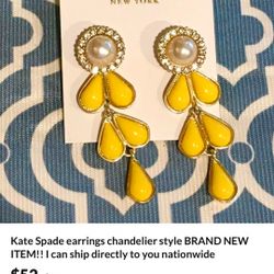 Kate spade chandelier style earrings brand new item excellent condition