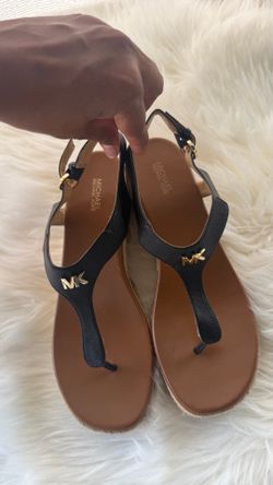 Michael Kors Women's  Laney Thong Espadrille Wedge Sandals, Black, 10