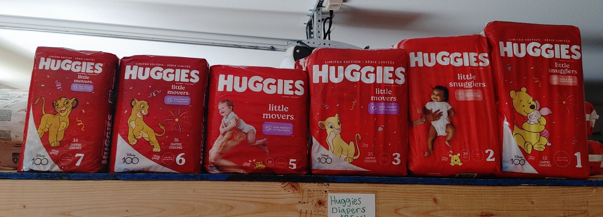 Huggies little movers Size:  and More ($8 each)