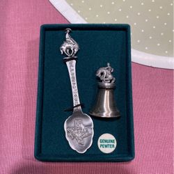 Dallas Fort Worth Genuine pewter spoon and Bell $10