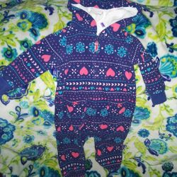 6 Month Girls Fleece Suit