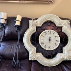 Wall Clock  Reloj De Pared Más 2 Candelabros 