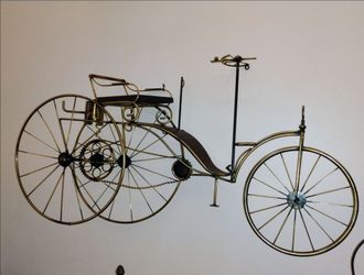 Limited Edition Signed Curtis Jere wall sculpture portraying Karl Benz (Mercedes Benz)
