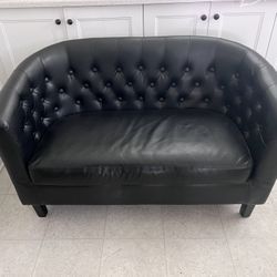 Black Deep Button Modway Loveseat