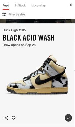 1985 Nike Dunk Acid Wash Black, Cream, White Sz.9.5