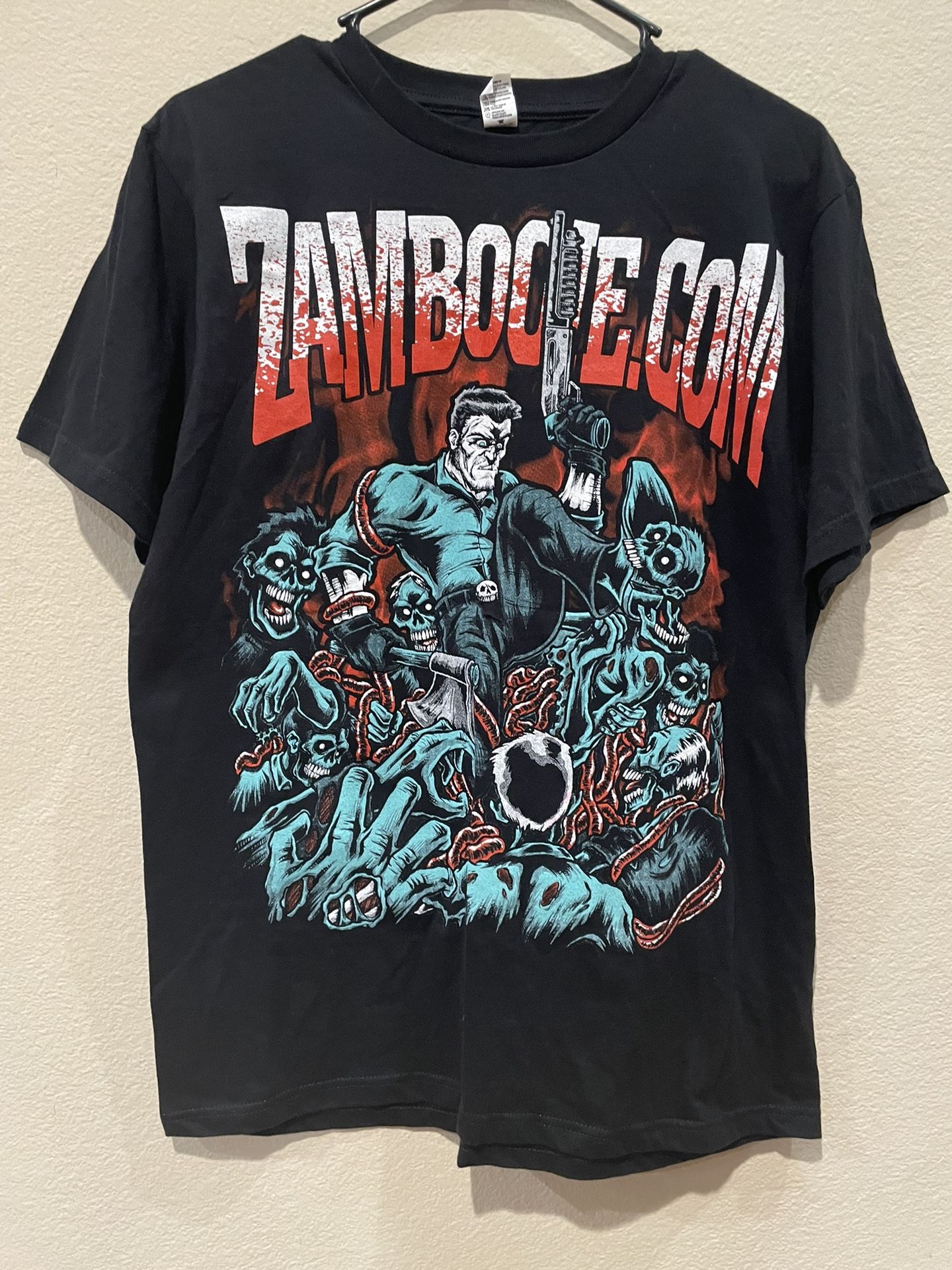 Zambooie zombie short sleeve black mens tee size Medium