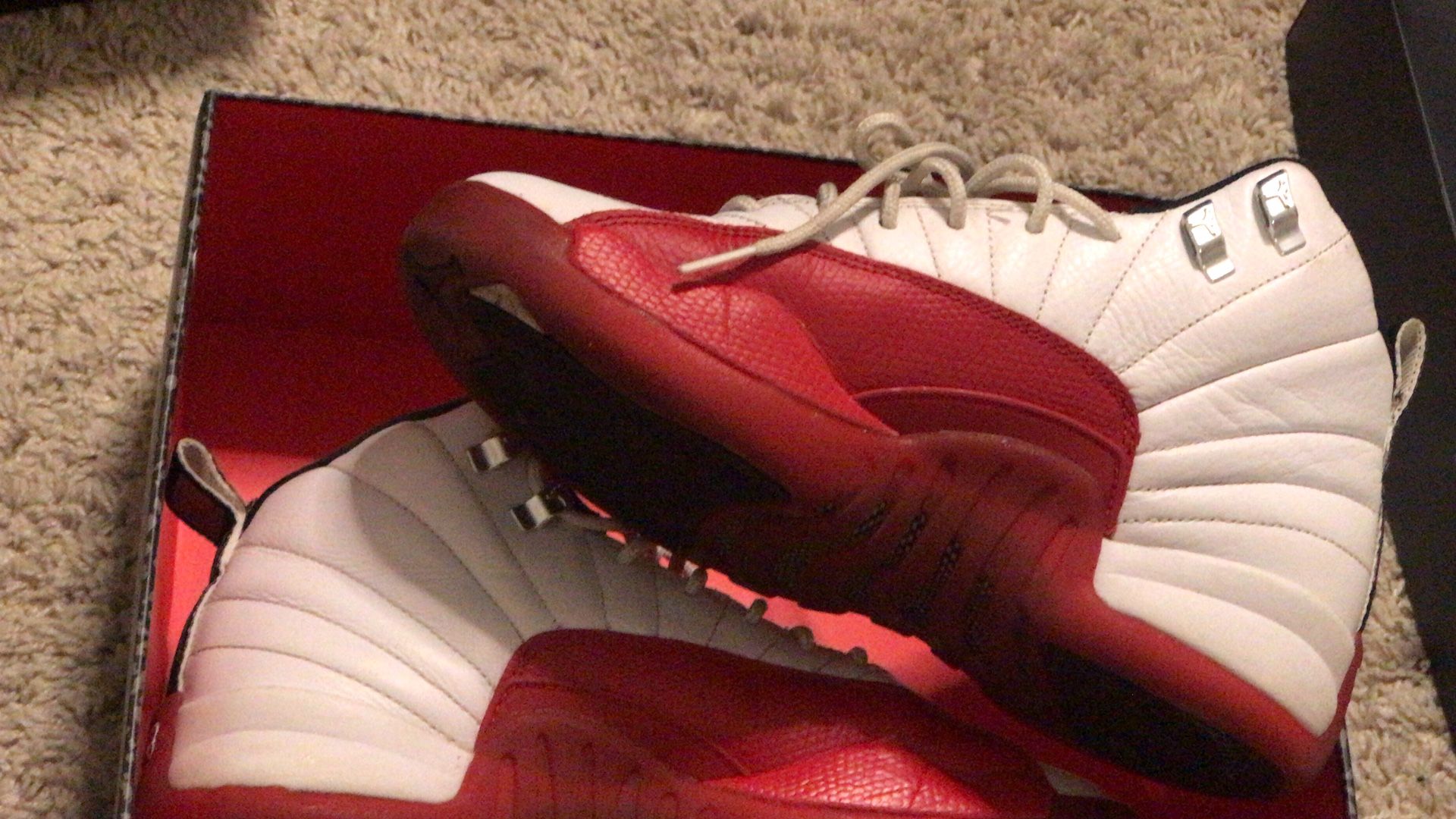 Red And White Jordans Size6
