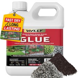 Mulch and Bark, Stone, Gravel, Small Pebble Binder Glue! – 32 oz - 0.94ltrs - 0.25 Gallon - Fast-Dry Ready to Use Resin for Spray - Strong Landscape M