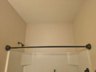 2 Oil-Rubbed Bronze Tension Shower Curtain Rod