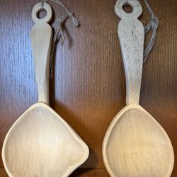 2 Wood Ladle 