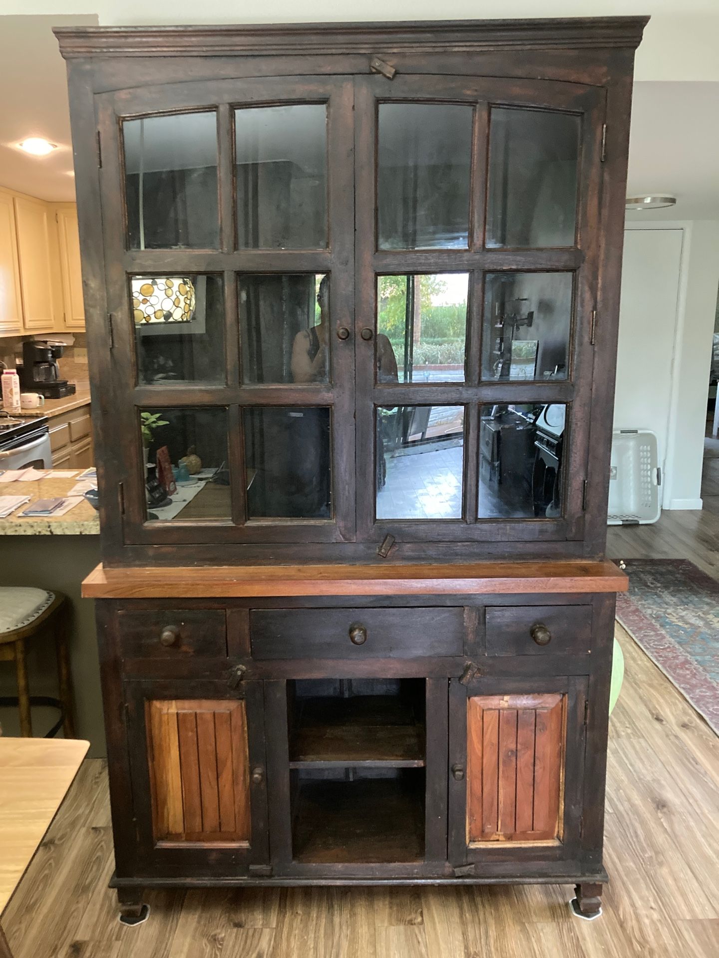 Two Tone Solid Wood China Cabinet From World Market
