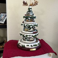 Thomas Kinkade Wonderland Express Animated Tabletop Christmas Tree with Train