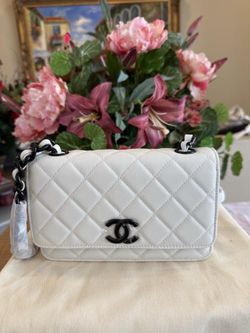 Brand new CC wallet on chain -ivory/white color