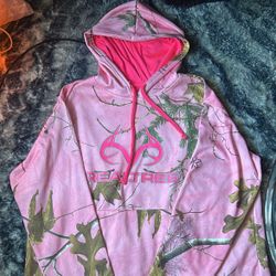 Hot Pink Real Tree Hoodie