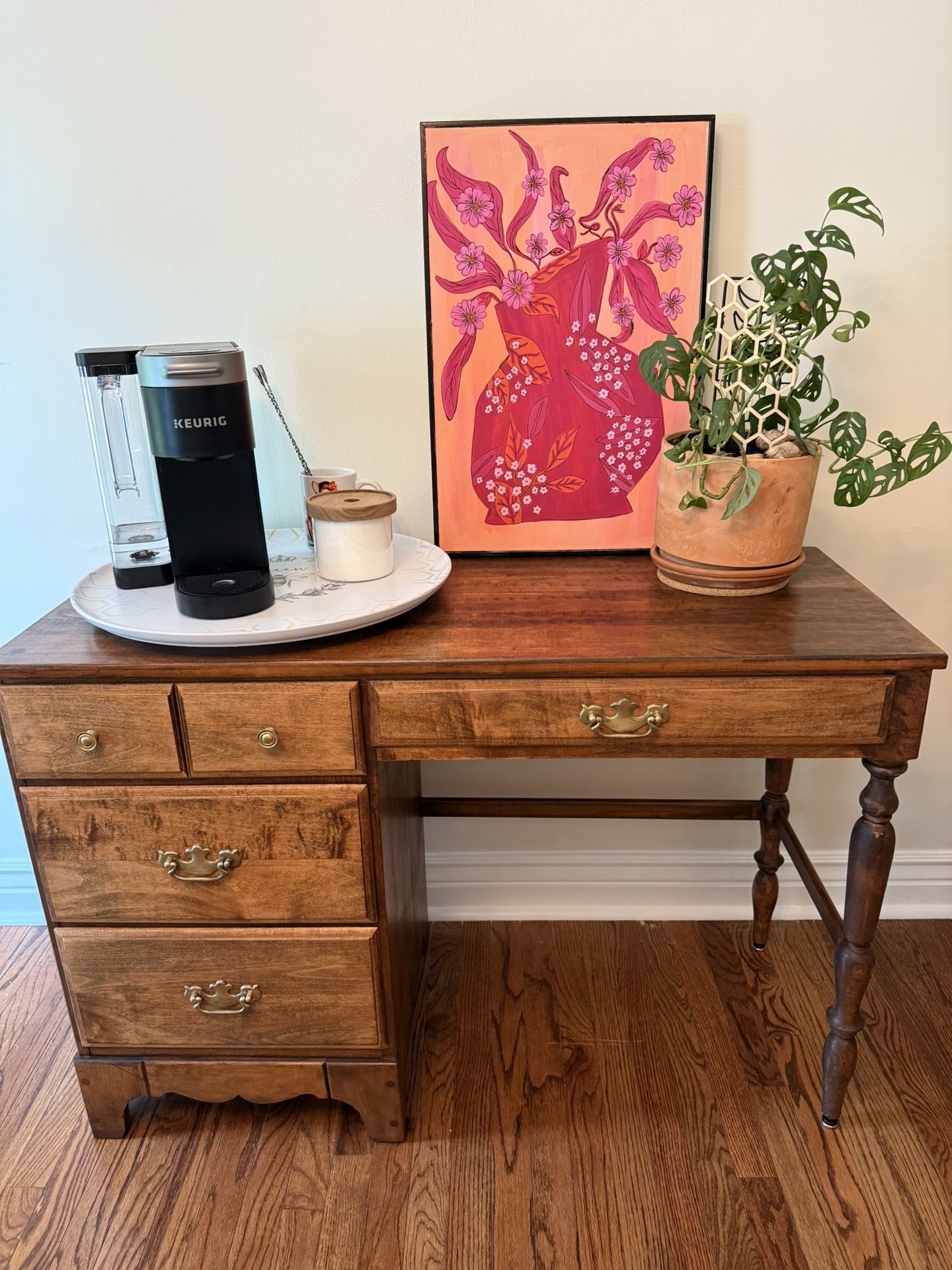 Gorgeous Antique Desk (or coffee Bar!)