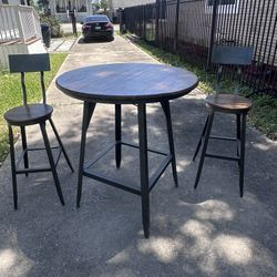 West Elm Patio Table And Two Chairs 