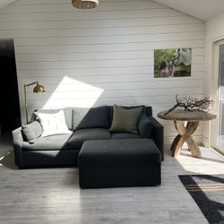 Pottery Barn Navy Couch 