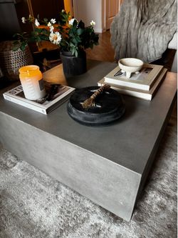 CB2 concrete coffee table