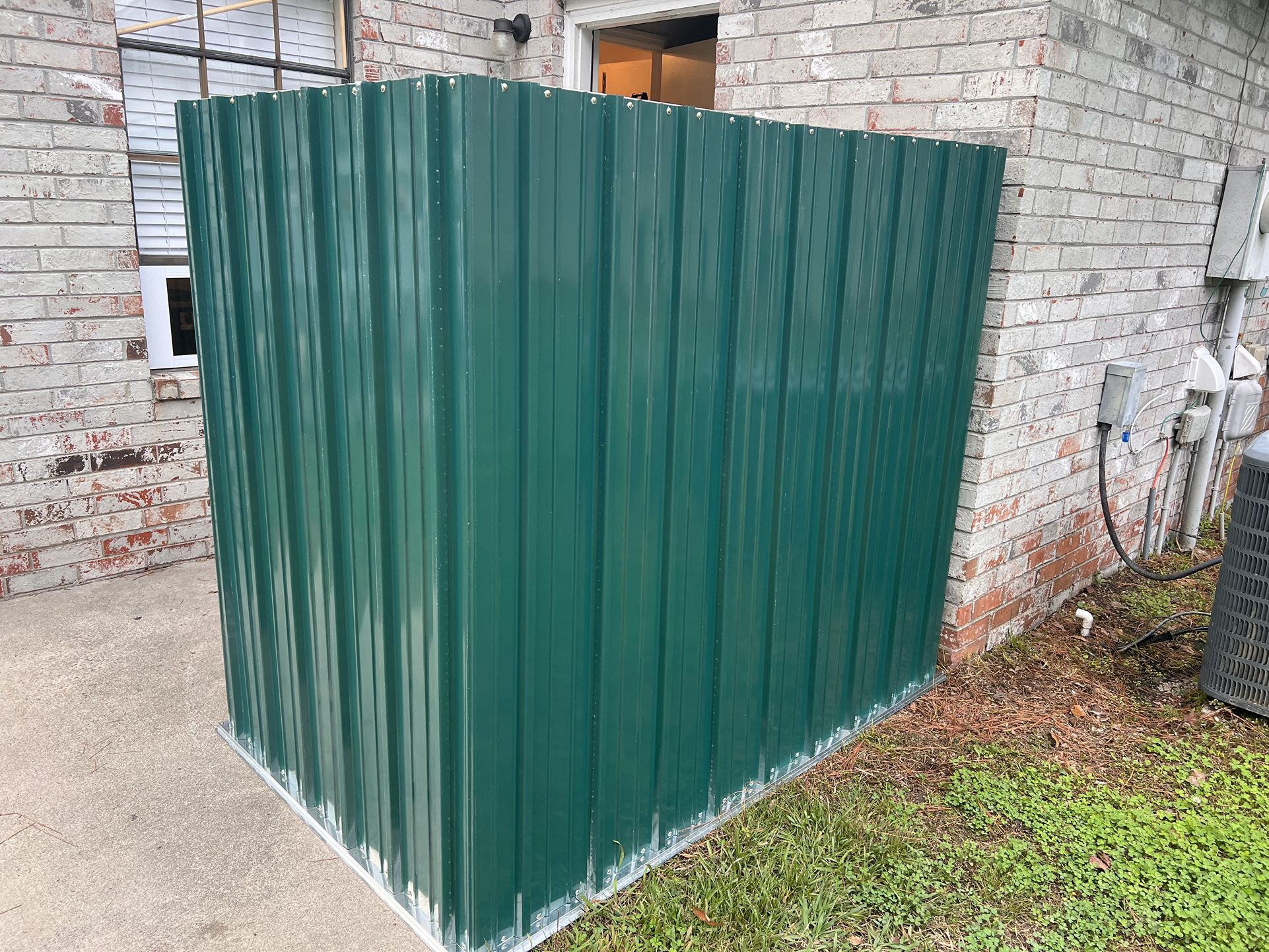 Brand New, Partially Assembled Storage Shed