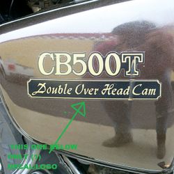 Vintage 1970's Honda CB500 Mark Side Cover/Logo (1 available)