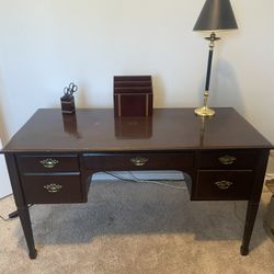 Vintage Bombay Mahogany Desk W/ Accessories Shown - Open To Offers