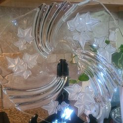 Mikasa Swirl Centerpiece Glass Bowl