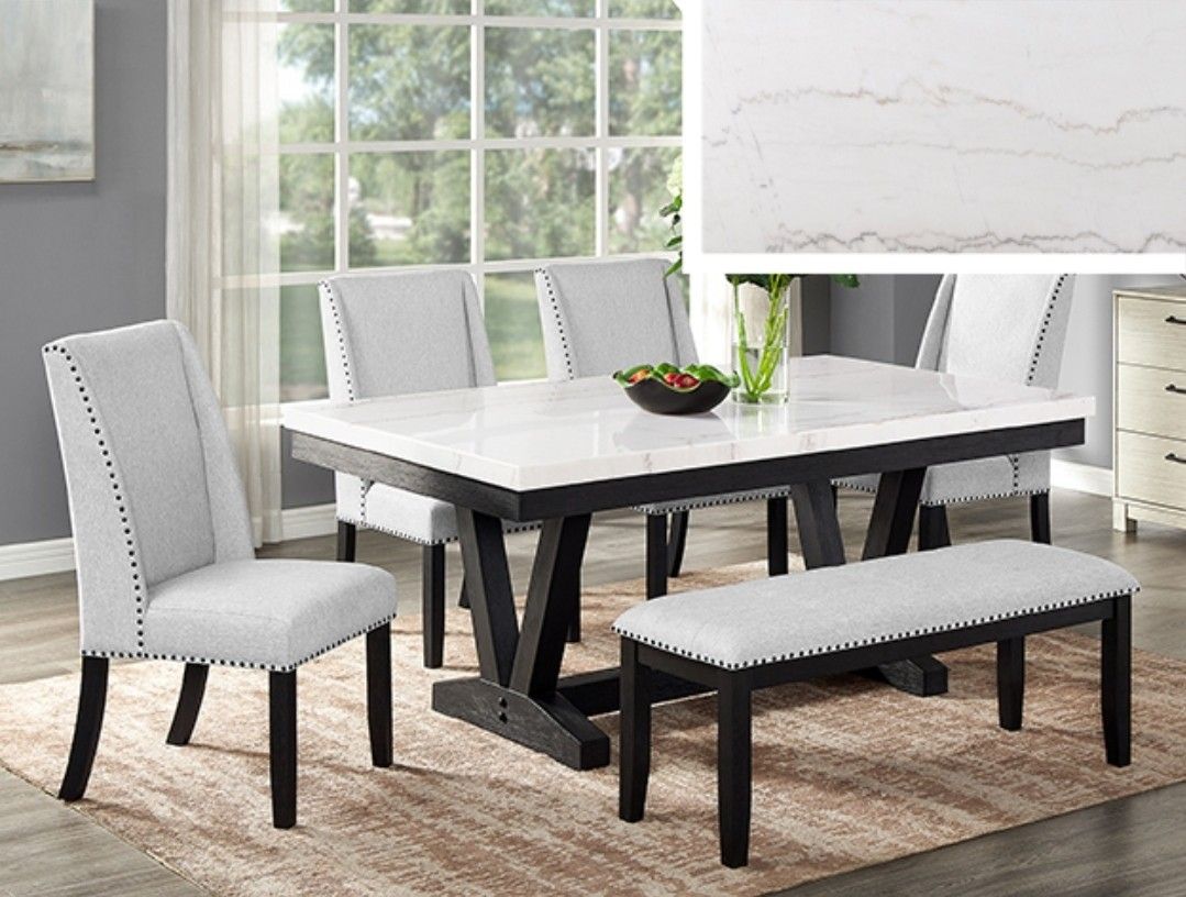 Brand New! 6pc Dining Room Set 😍/ Take It home with Only $39down/ Hablamos Español Y Ofrecemos Financiamiento 🙋🏻‍♂️ 