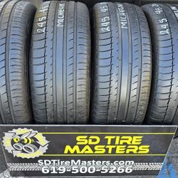 4 USED TIRES 245/45ZR20 MICHELIN LATITUDE SPORT w/80% Thread All 4 Installed $280 ($70 each)