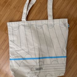 BLUE BOTTLE COFFEE Seoul Hanok Cotton Canvas Tote Bag