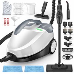 New Steam Cleaner with 28 Accessories for Home, 1800W Powerful Multipurpose Steam Mop with 1.5L Tank for Floor Cleaning, Chemical-Free Heavy Duty Stea