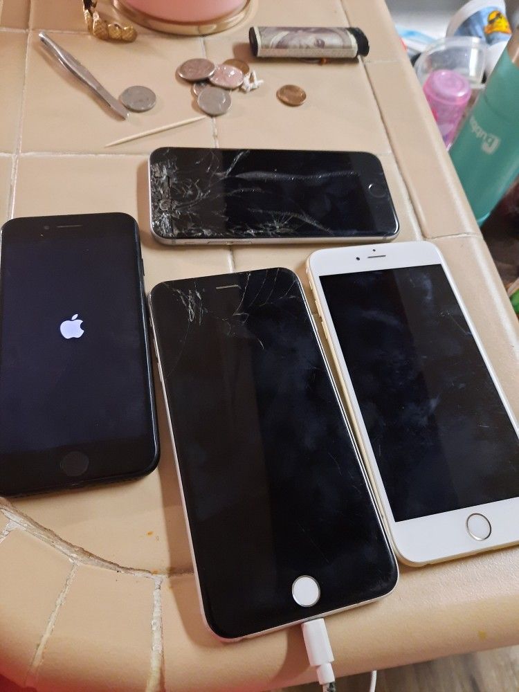 4 Iphones For Parts 6 Plus And Se
