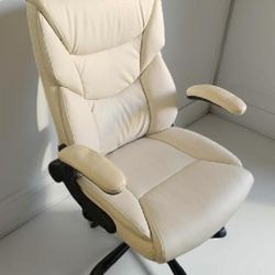 Ergonomic Cream Computer/ Gaming High Back Heavy Duty Task Desk Office Chair (Sweetcrispy)
