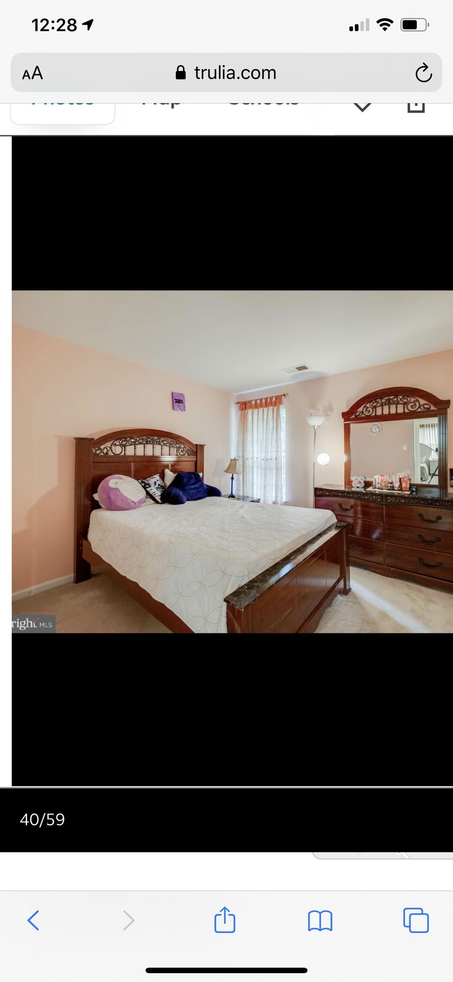 Bedroom set (5 piece) - mattress, dresser and mirror