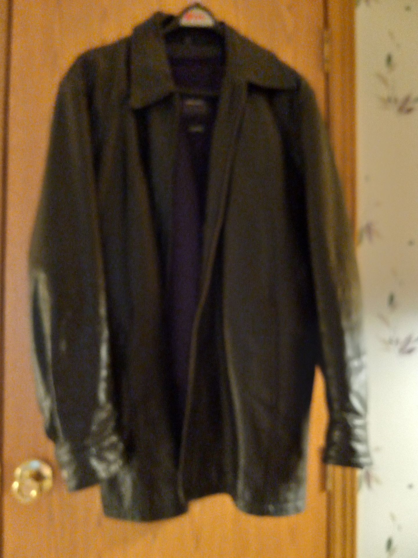 Black Leather Jacket Size Large 