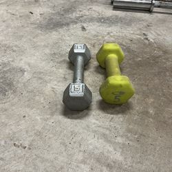 Two 5 Lb Dumbbells 