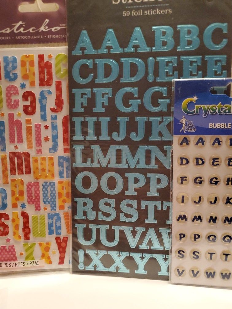 Alphabet Letter Stickers Multicolored