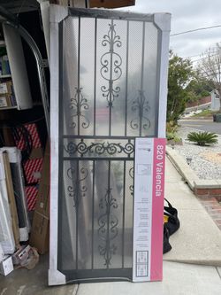 32x80 Black Valencia Security Door