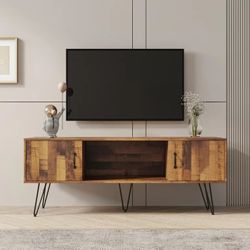 New Brown Mid Century TV Stand