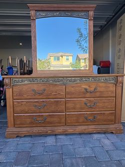 Dresser with mirror