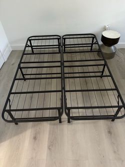 Brand-New Metal Bed Frame + Full-Size Bed – High Quality!