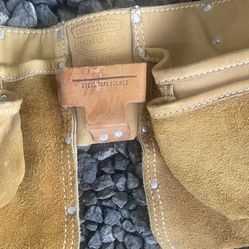 Vtg Craftsman Carpenter Apron No. 45147 Heavy Top Grain Cowhide Suede Tool Belt