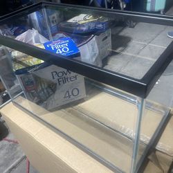 20 Gal Fish Tank With Filter Lamp