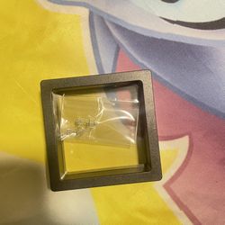 Silver Square Stud Earrings with Clear Stone