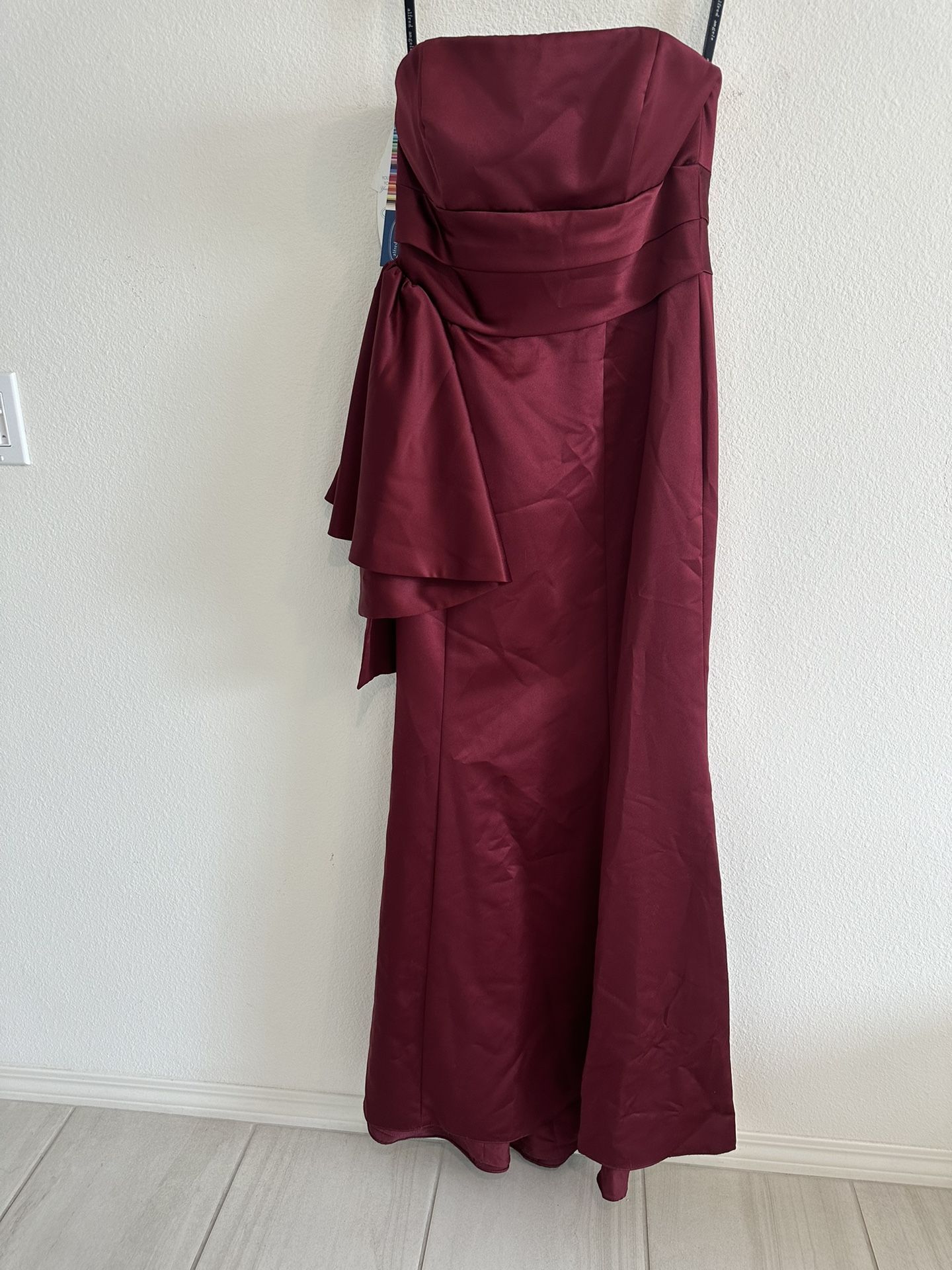 Alfred Angelo Burgundy Bridesmaids Long Dress