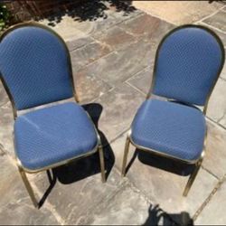 Two Metallic and Upholstered Office Chairs VG